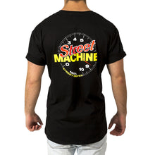 Street Machine Black t-shit with Tacho design - back