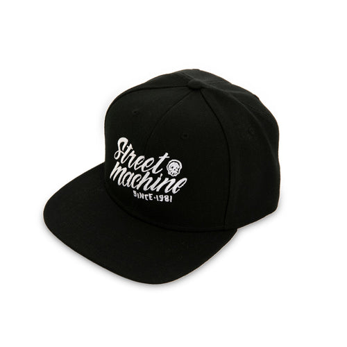 Black Street Machine Snap Back Cap