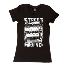 Street Machine Black Womens t-shirt front flatlay